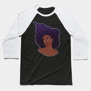 Big afro purple hair Baseball T-Shirt